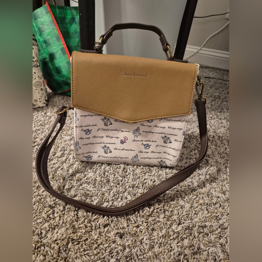 Loungefly Disney alice in wonderland aop crossbody purse